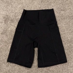 Aerie high waist black biker shorts with pockets